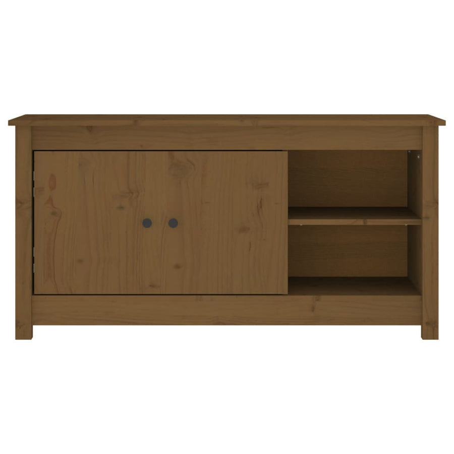 Tv-Meubel 03X36,5X52 Cm Massief Grenenhout Honingbruin