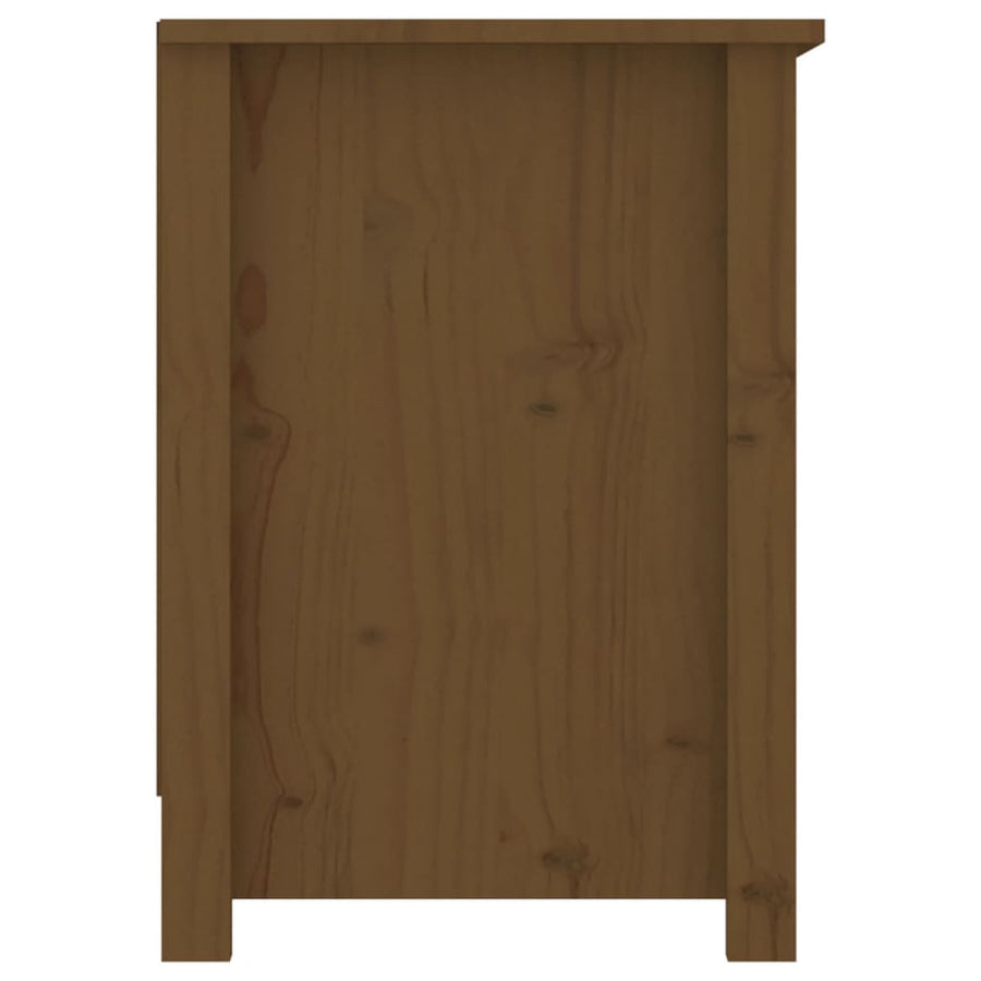 Tv-Meubel 03X36,5X52 Cm Massief Grenenhout Honingbruin