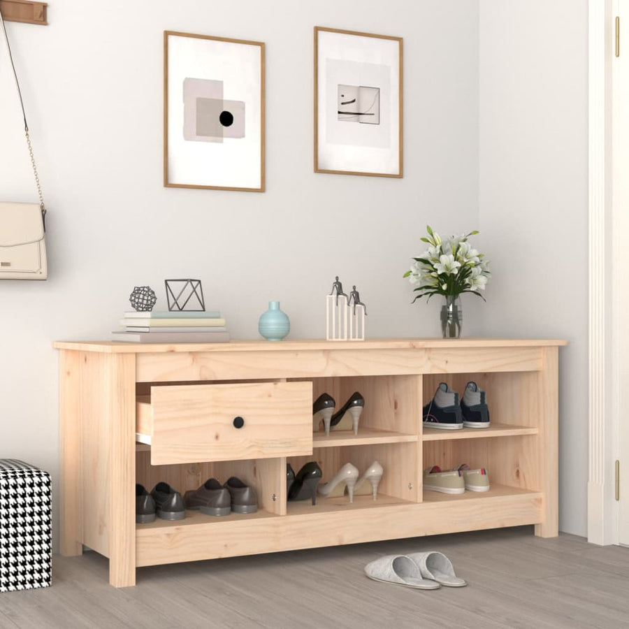 Schoenenkast 110X38X45,5 Cm Massief Grenenhout