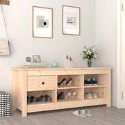 Shoe Cabinet 110x38x45.5 cm Solid Pine Wood