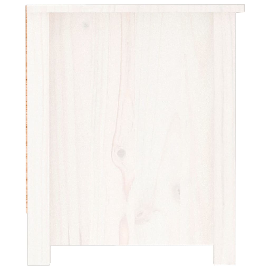 Schoenenkast 0X38X45,5 Cm Massief Grenenhout Wit