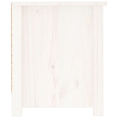 Schoenenkast 0X38X45,5 Cm Massief Grenenhout Wit