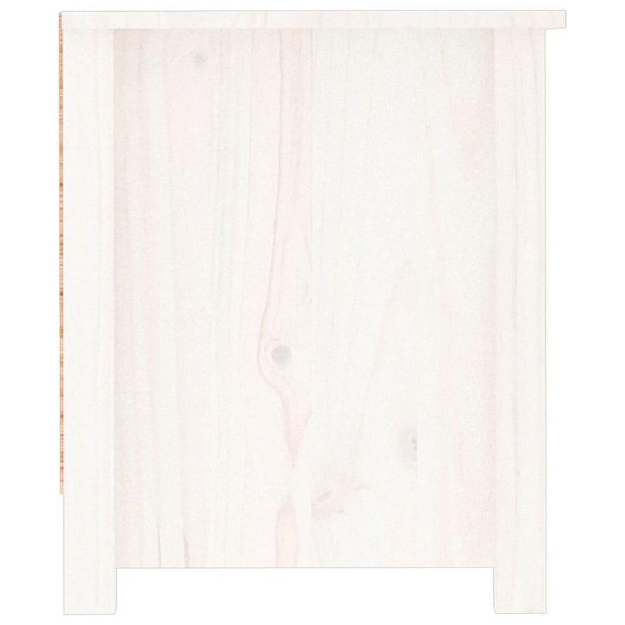 Schoenenkast 0X38X45,5 Cm Massief Grenenhout Wit