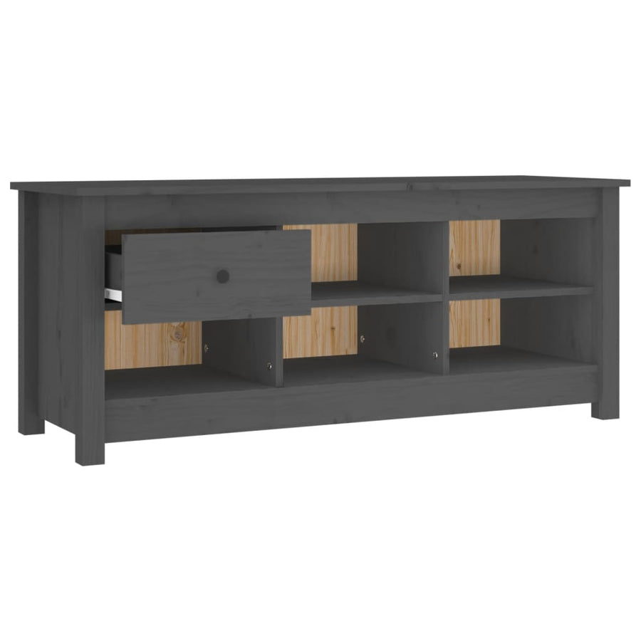 Schoenenkast 110X38X45,5 Cm Massief Grenenhout Grijs