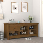Shoe Cabinet 110x38x45.5 cm Solid Pine Honey Brown