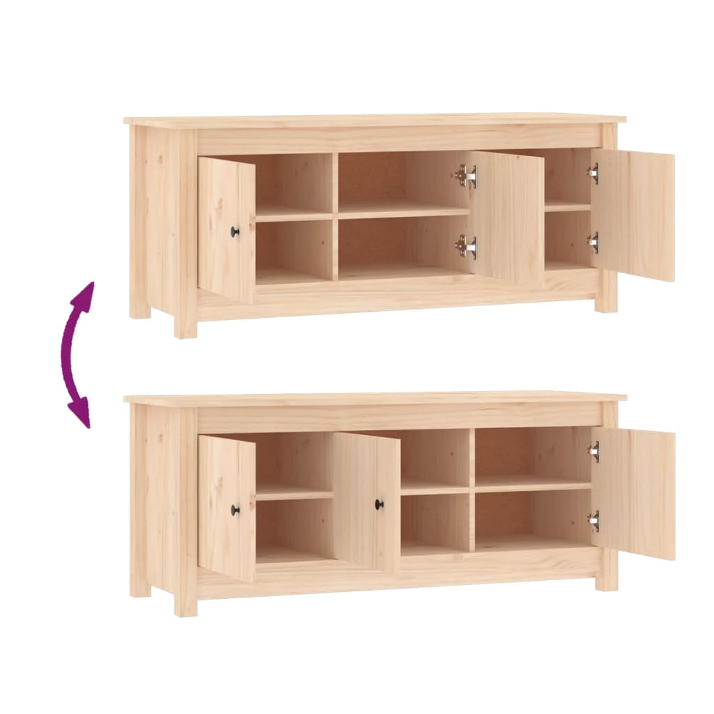 Schoenenkast 0X38X45,5 Cm Massief Grenenhout Naturel 1