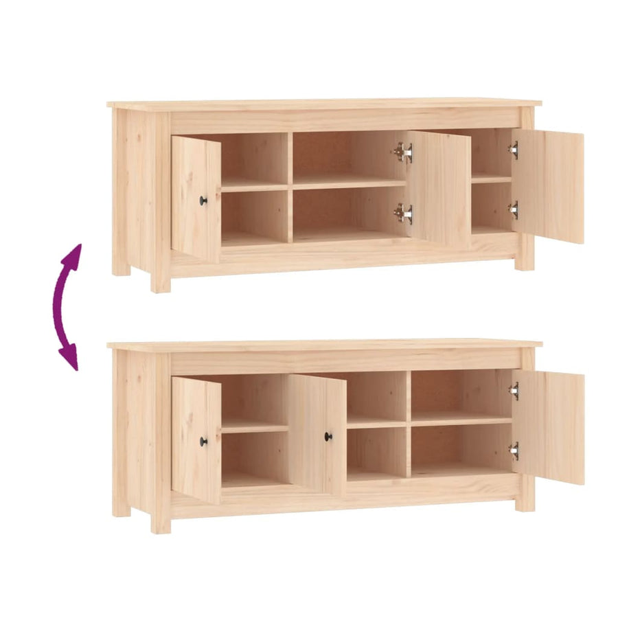 Schoenenkast 0X38X45,5 Cm Massief Grenenhout Naturel 1