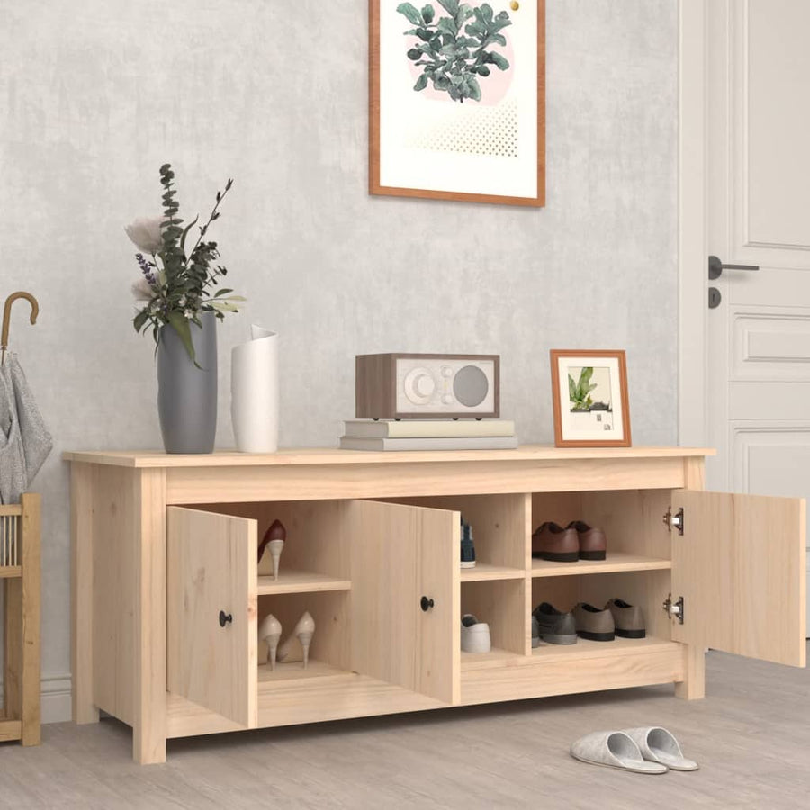 Schoenenkast 0X38X45,5 Cm Massief Grenenhout Naturel 1