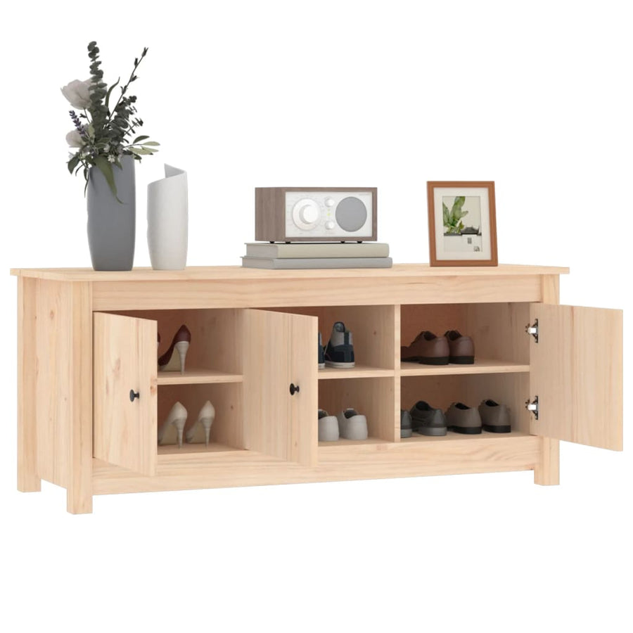 Schoenenkast 0X38X45,5 Cm Massief Grenenhout Naturel 1