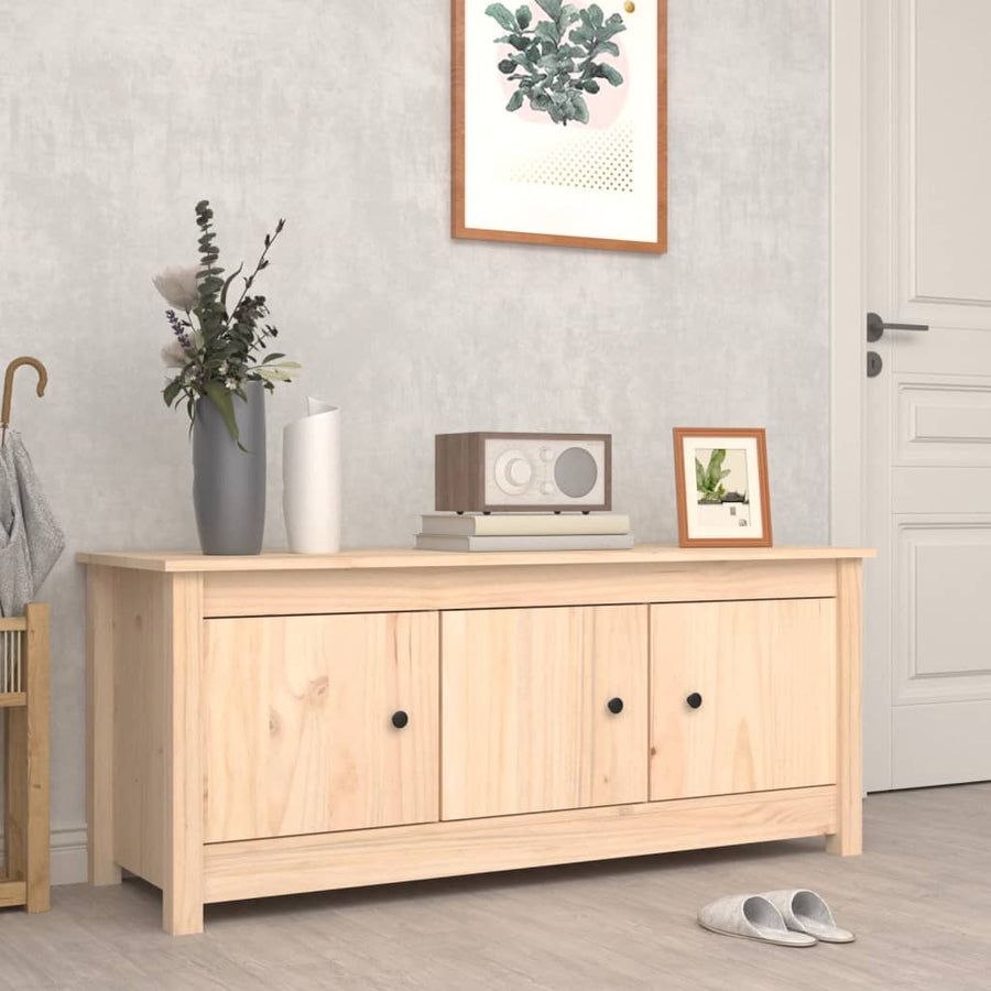 Schoenenkast 0X38X45,5 Cm Massief Grenenhout Naturel 1