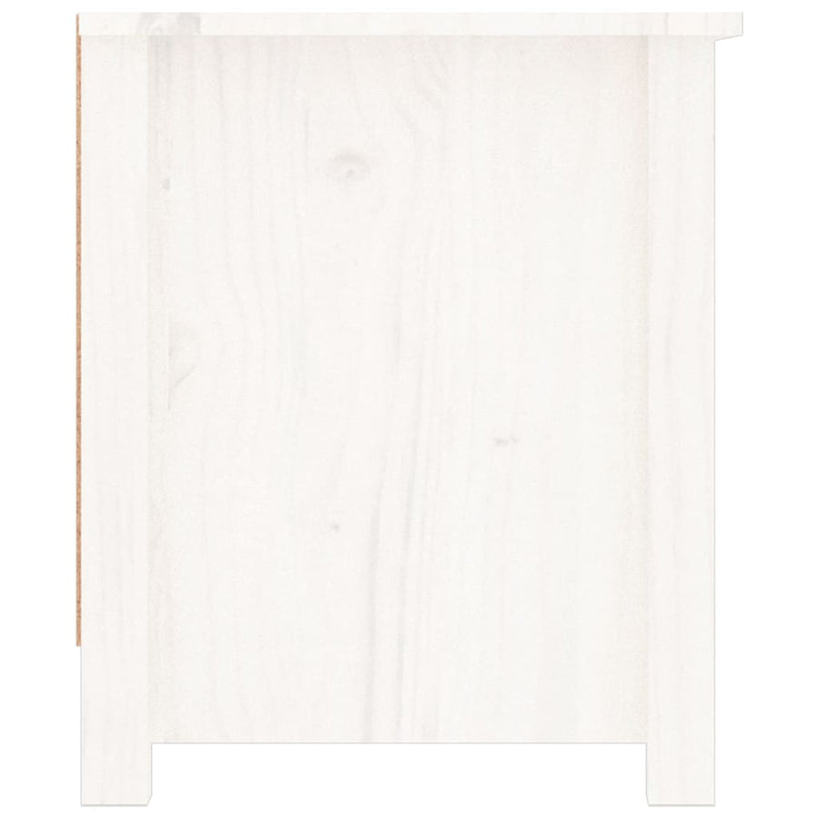 Schoenenkast 110X38X45,5 Cm Massief Grenenhout Wit