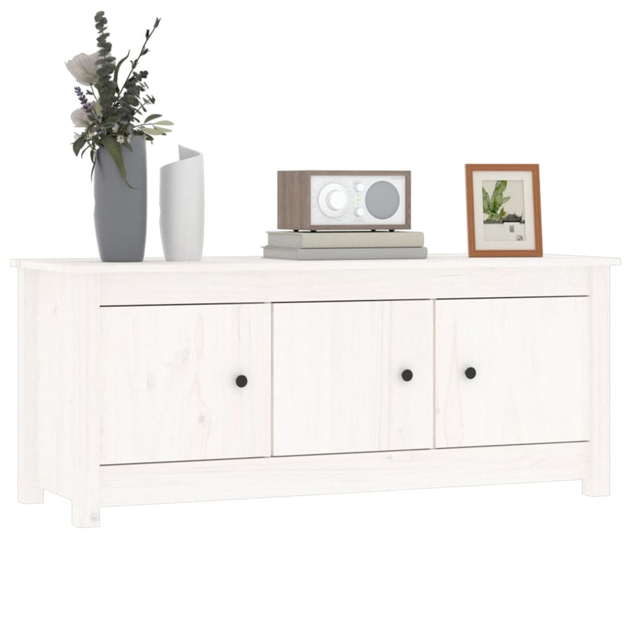 Schoenenkast 110X38X45,5 Cm Massief Grenenhout Wit