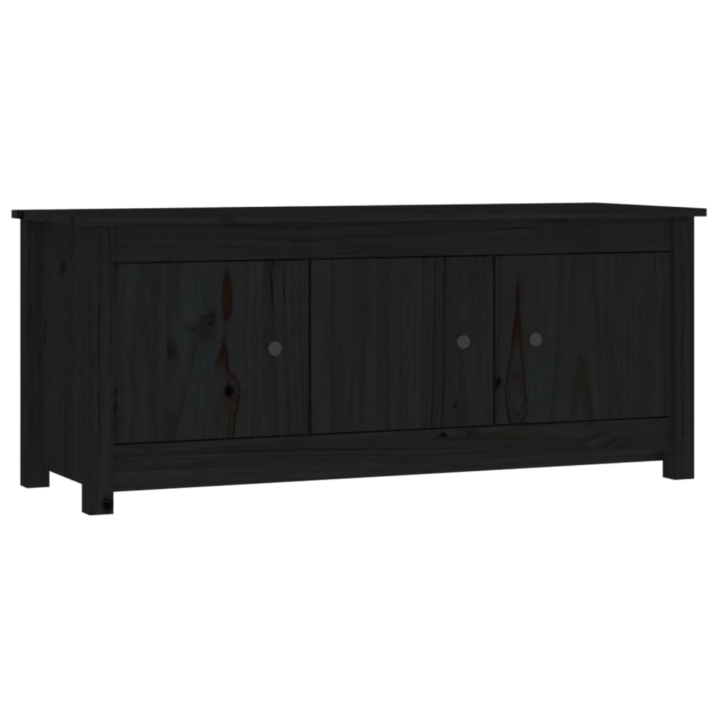 Schoenenkast 110x38x45,5 cm massief grenenhout zwart