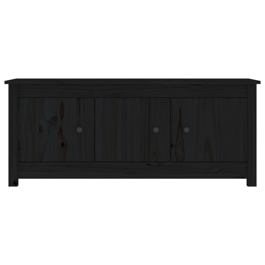 Schoenenkast 110x38x45,5 cm massief grenenhout zwart