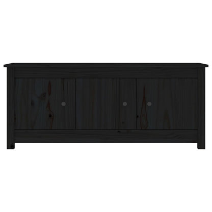 Schoenenkast 110x38x45,5 cm massief grenenhout zwart