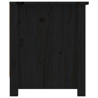 Schoenenkast 110x38x45,5 cm massief grenenhout zwart