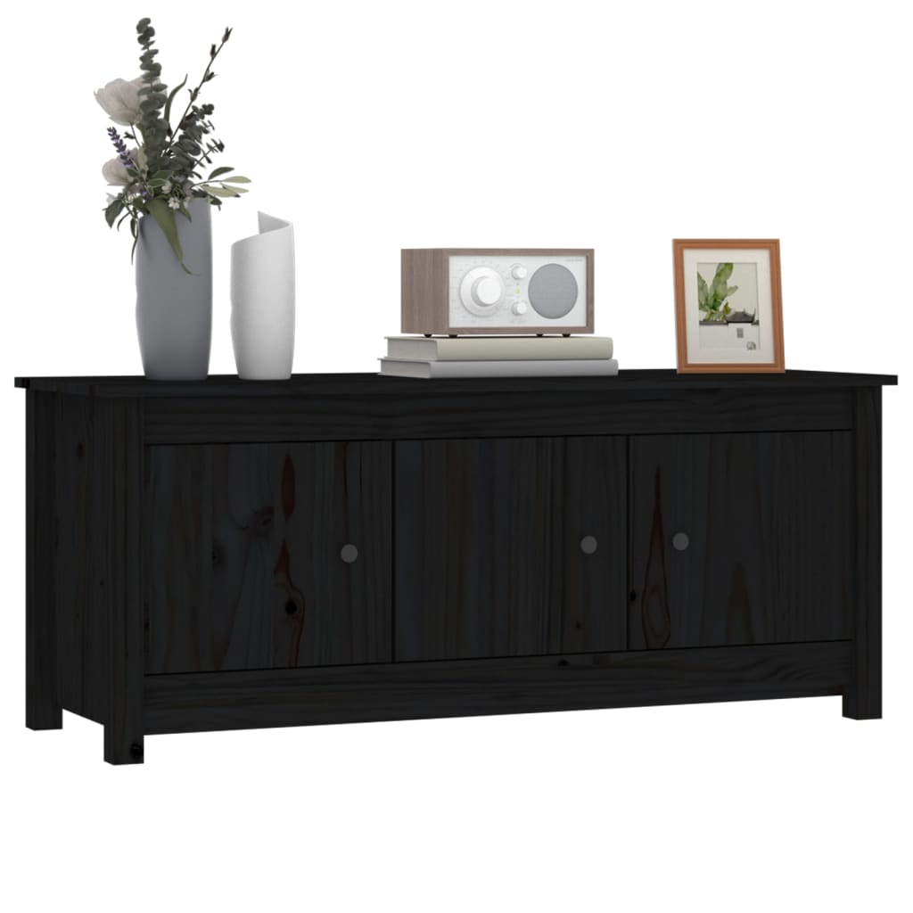 Schoenenkast 110x38x45,5 cm massief grenenhout zwart