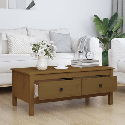 Salontafel 100X50X40 Cm Massief Grenenhout Honingbruin