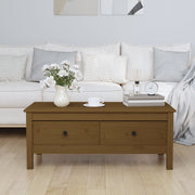 Coffee table 100x50x40 cm solid pine honey brown
