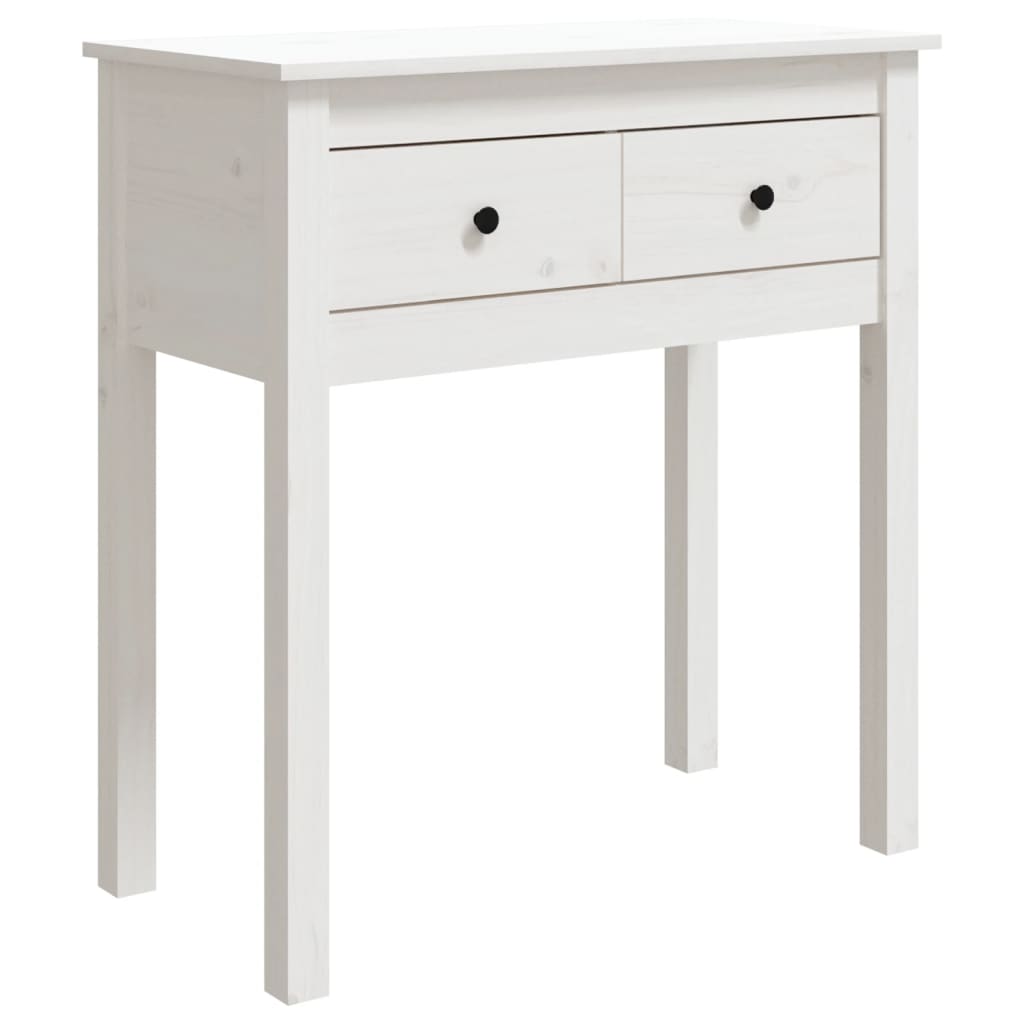 Wandtafel Massief Grenenhout 70 x 35 x 75 cm Wit