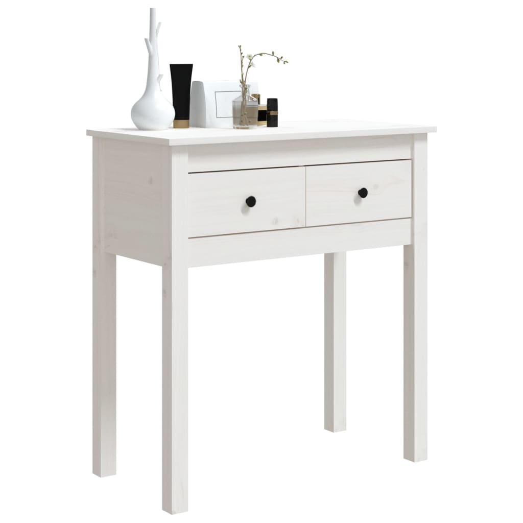 Wandtafel Massief Grenenhout 70 x 35 x 75 cm Wit