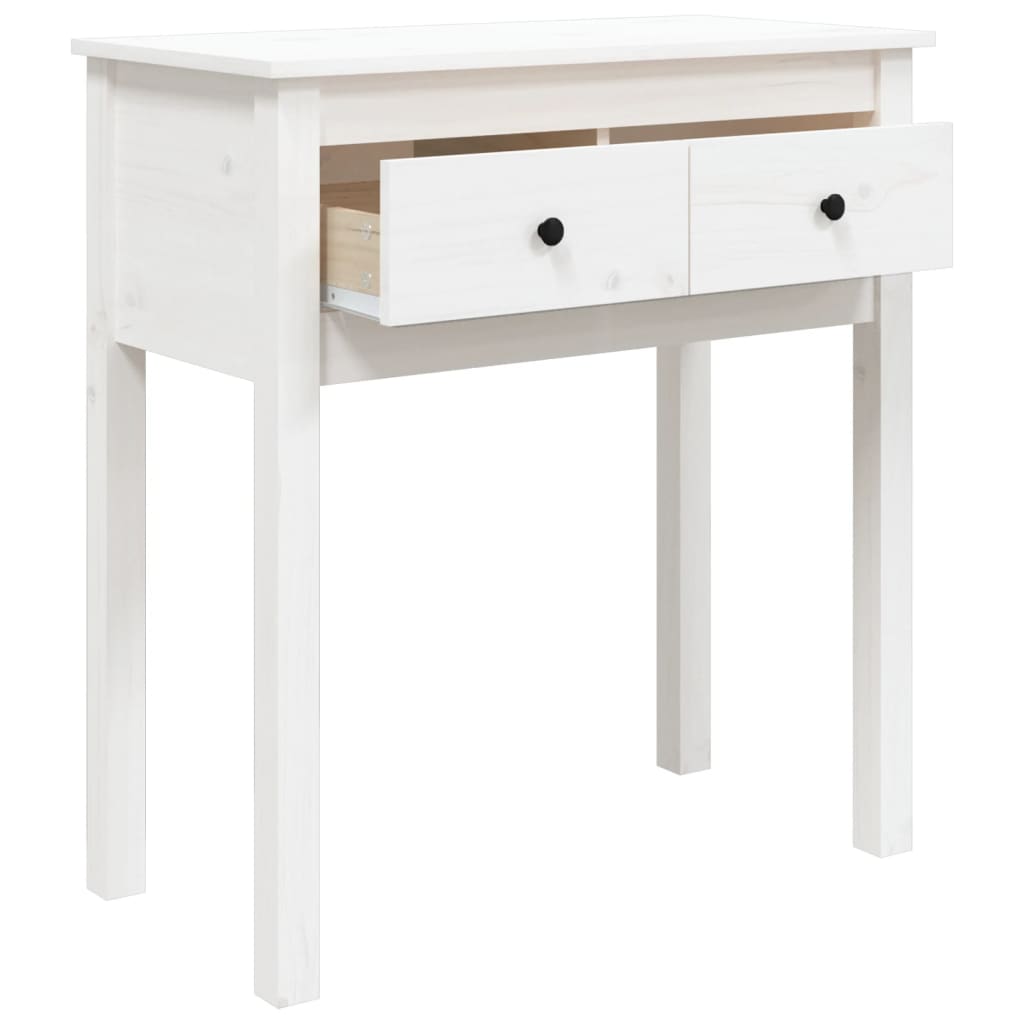 Wandtafel Massief Grenenhout 70 x 35 x 75 cm Wit