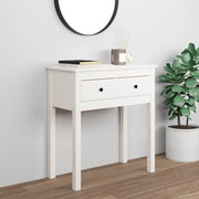 Console table 70x35x75 cm solid pine white
