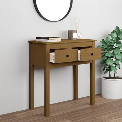 Wandtafel 70X35X75 Cm Massief Grenenhout Honingbruin
