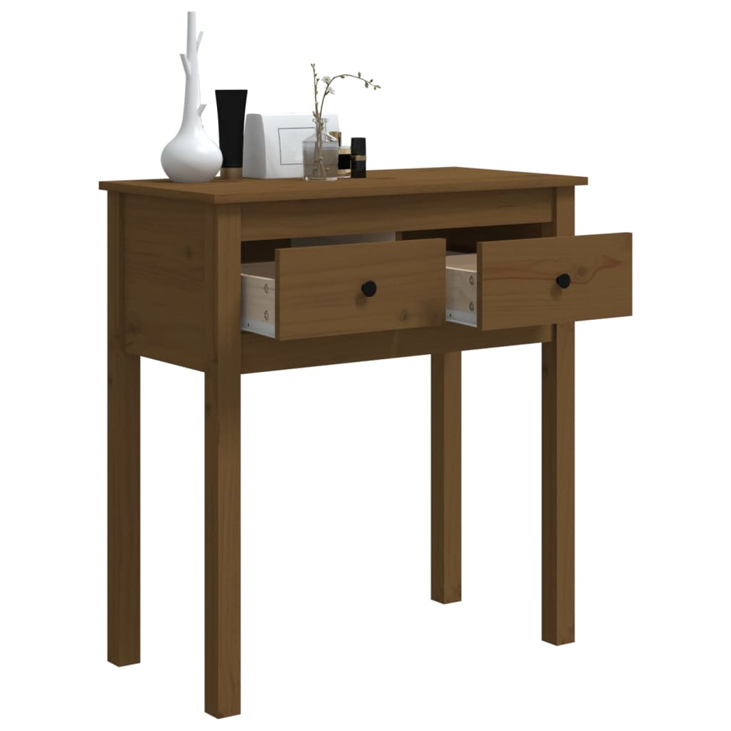 Wandtafel 70X35X75 Cm Massief Grenenhout Honingbruin