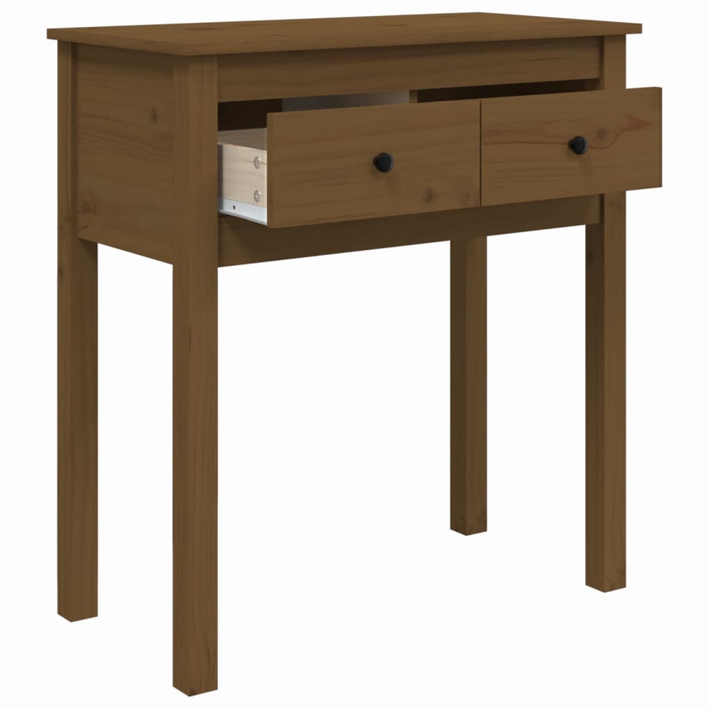 Wandtafel 70X35X75 Cm Massief Grenenhout Honingbruin