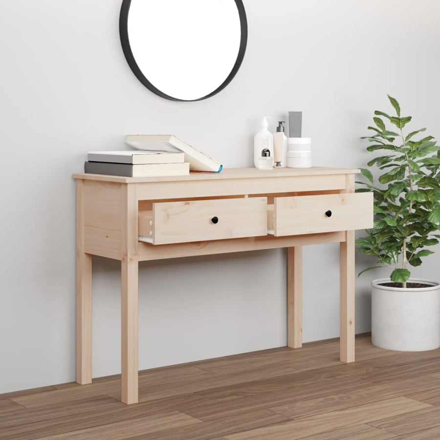 Wandtafel 100X35X75 Cm Massief Grenenhout Naturel 100 cm