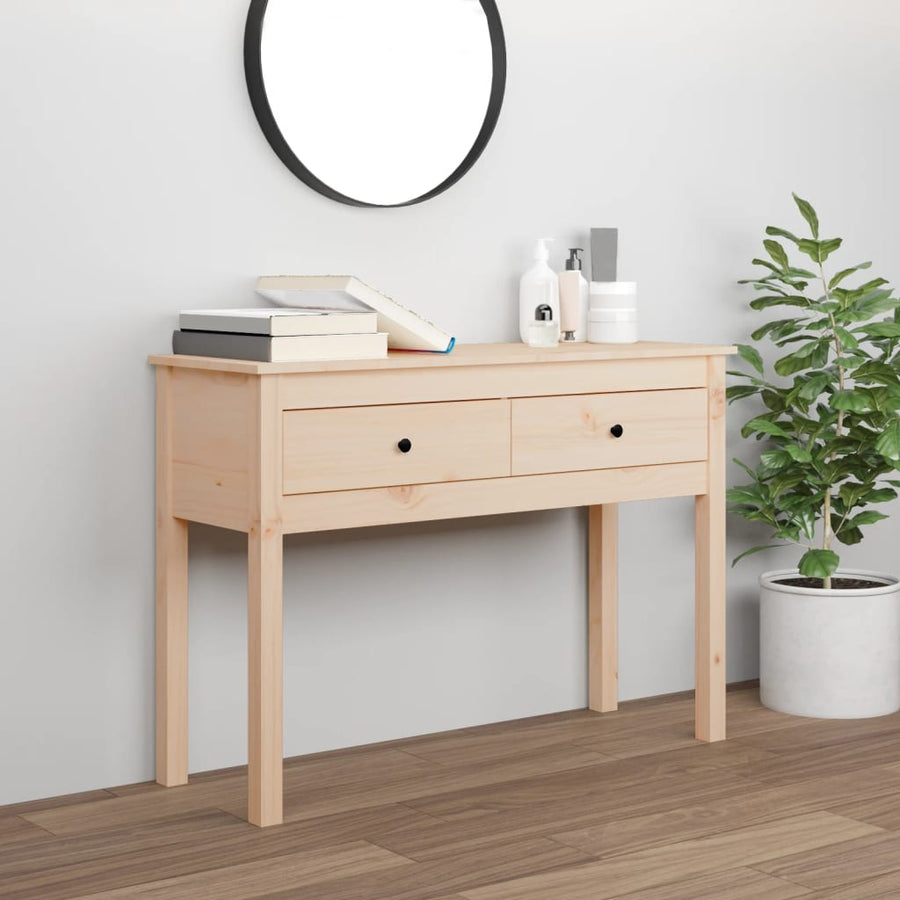 Wandtafel 100X35X75 Cm Massief Grenenhout Naturel 100 cm