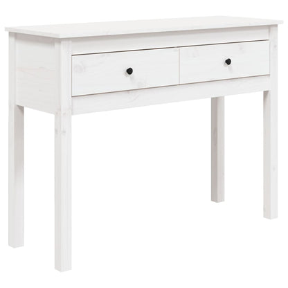Wandtafel 100x35x75 cm massief grenenhout wit