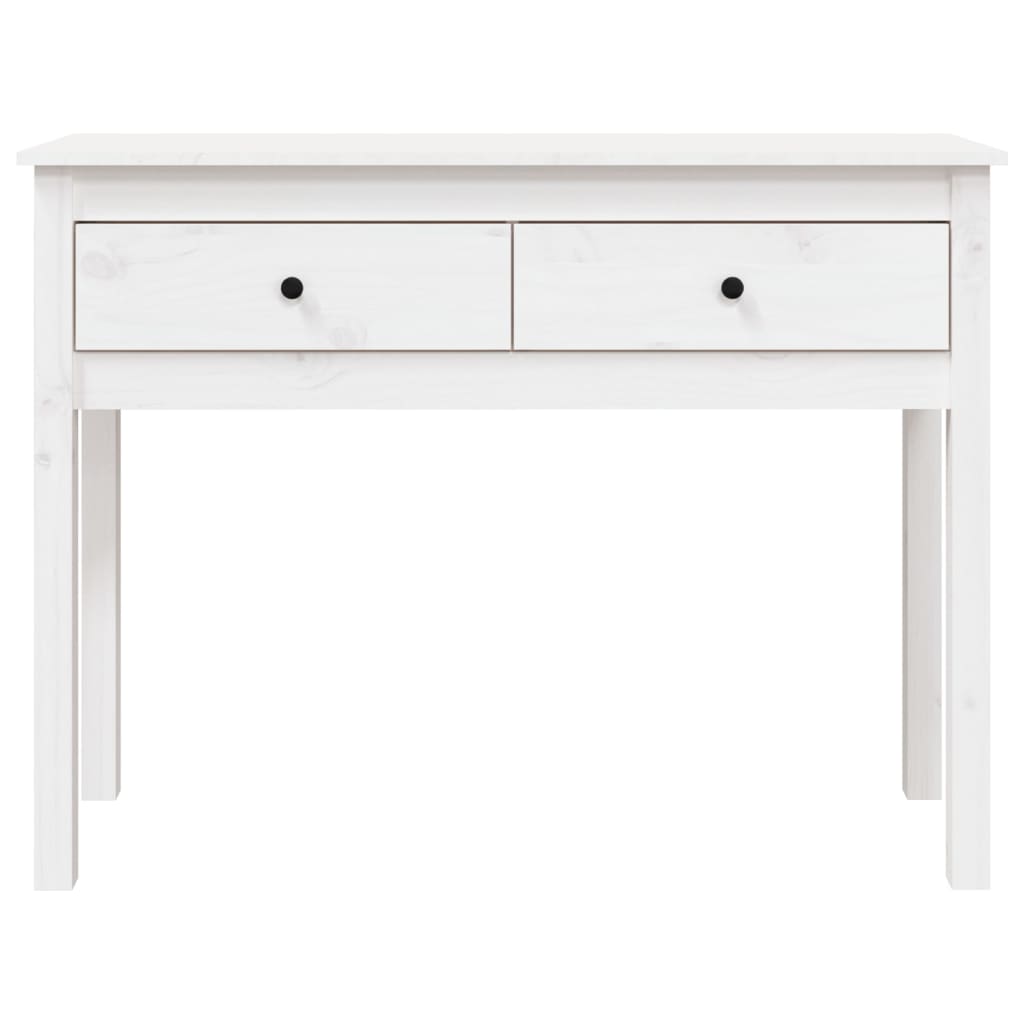 Wandtafel 100x35x75 cm massief grenenhout wit