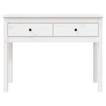 Wandtafel 100x35x75 cm massief grenenhout wit