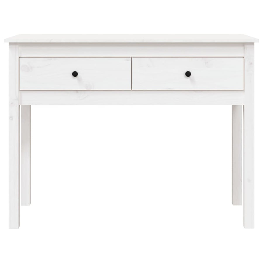 Wandtafel 100x35x75 cm massief grenenhout wit