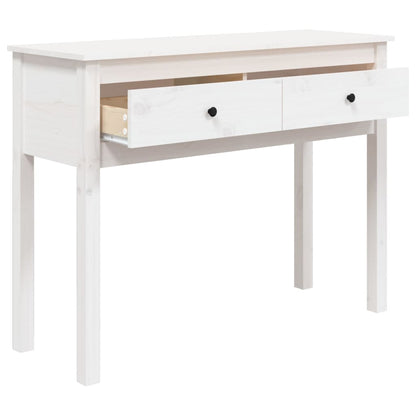 Wandtafel 100x35x75 cm massief grenenhout wit