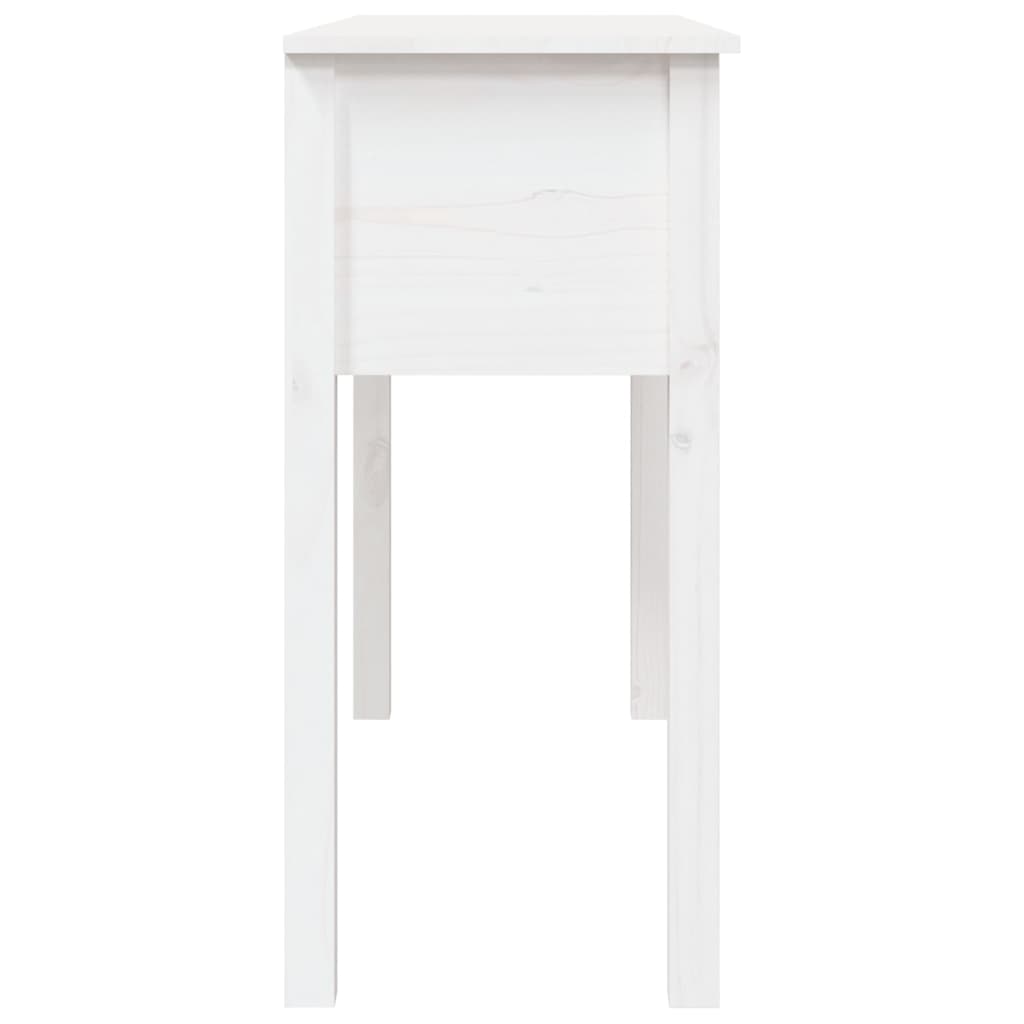 Wandtafel 100x35x75 cm massief grenenhout wit