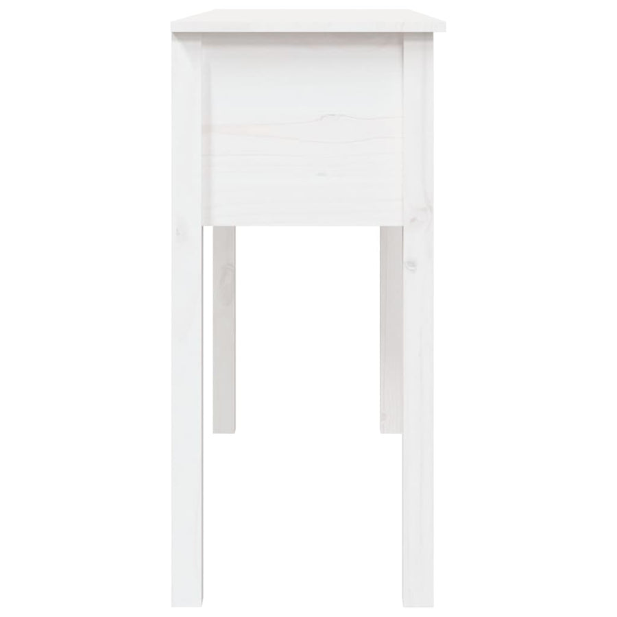 Wandtafel 100x35x75 cm massief grenenhout wit
