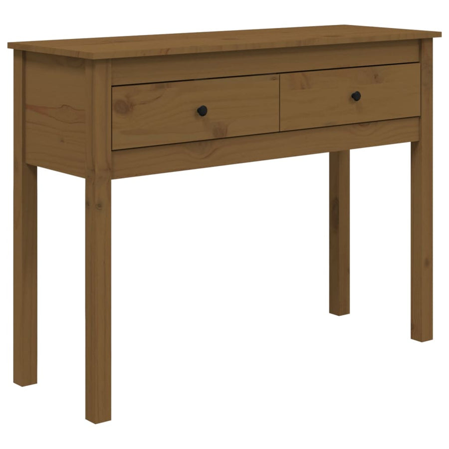 Wandtafel 100X35X75 Cm Massief Grenenhout Honingbruin