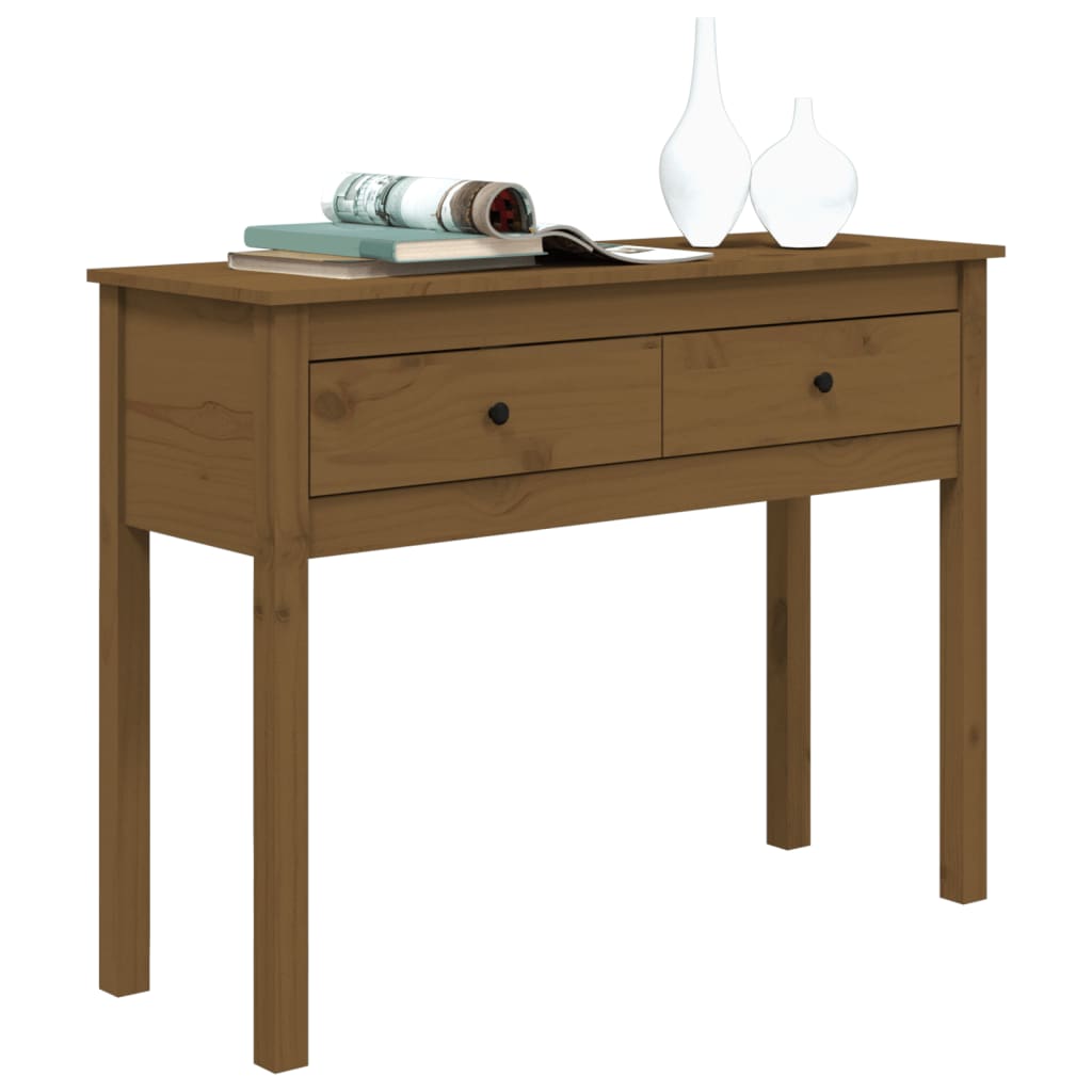 Wandtafel 100X35X75 Cm Massief Grenenhout Honingbruin