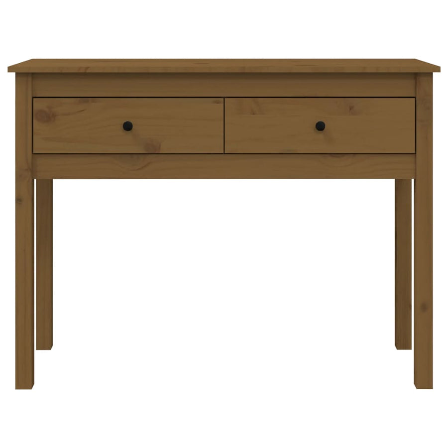 Wandtafel 100X35X75 Cm Massief Grenenhout Honingbruin
