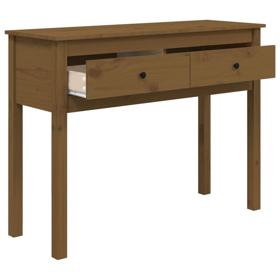 Wandtafel 100X35X75 Cm Massief Grenenhout Honingbruin