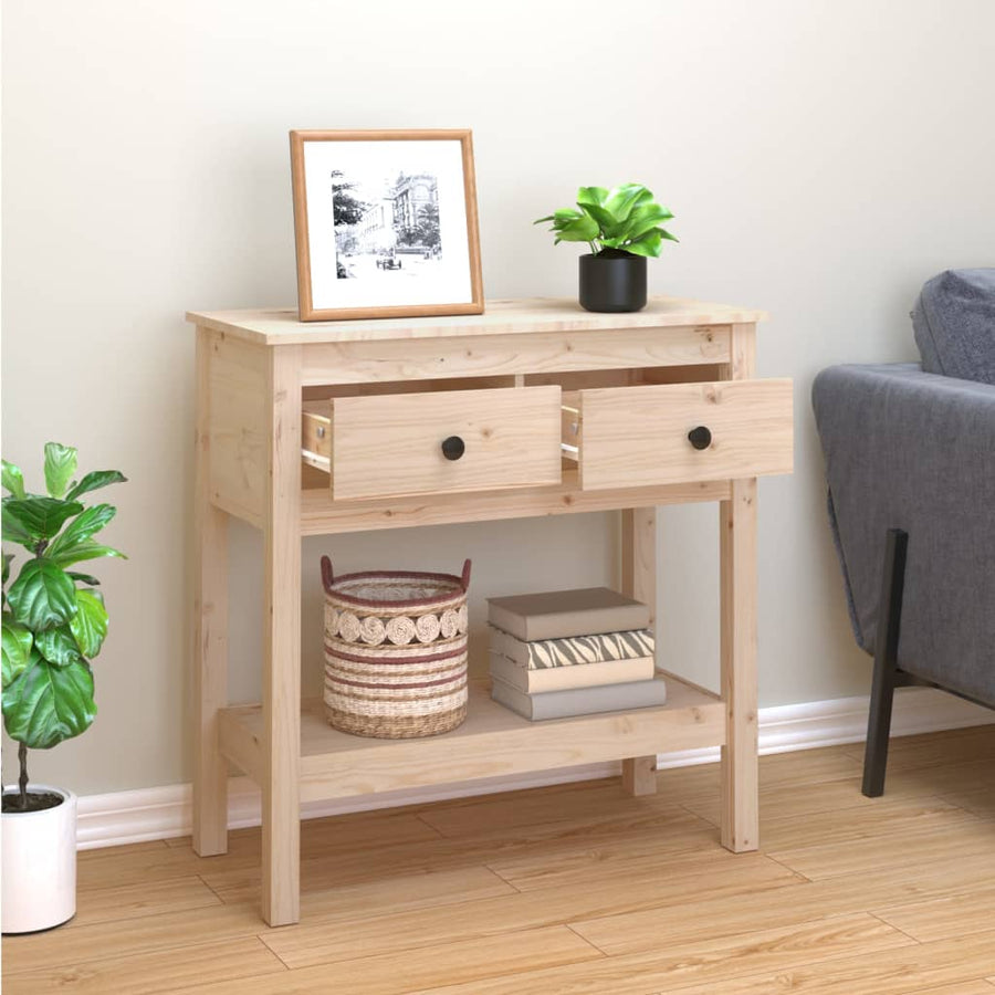 Wandtafel Massief Grenenhout 75 x 35 x 75 cm Naturel
