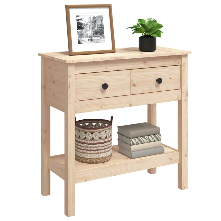 Wandtafel Massief Grenenhout 75 x 35 x 75 cm Naturel
