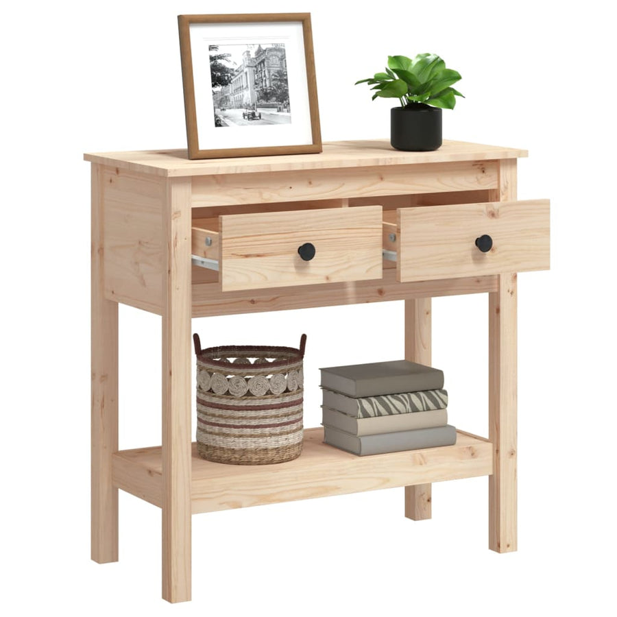 Wandtafel Massief Grenenhout 75 x 35 x 75 cm Naturel