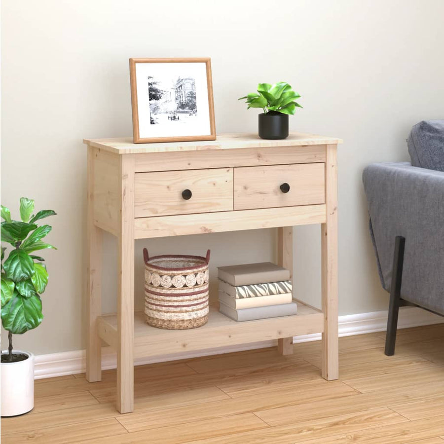Wandtafel Massief Grenenhout 75 x 35 x 75 cm Naturel