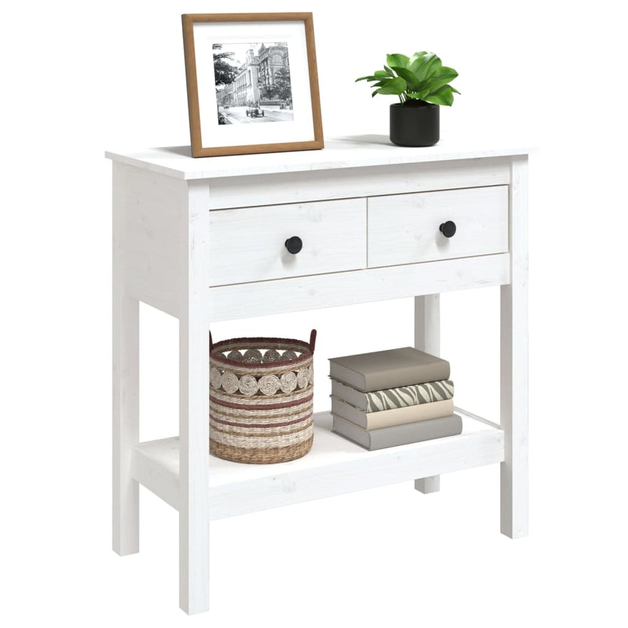 Wandtafel 75X35X75 Cm Massief Grenenhout Wit