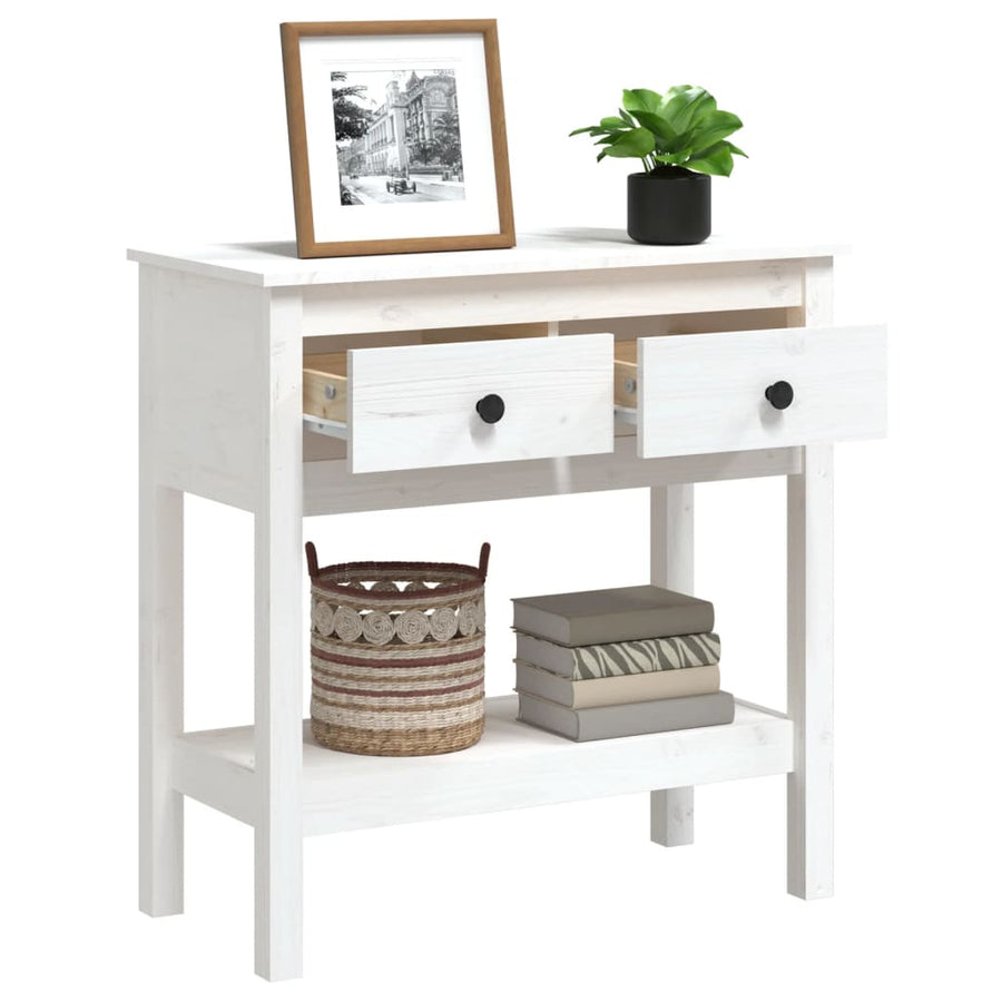 Wandtafel 75X35X75 Cm Massief Grenenhout Wit