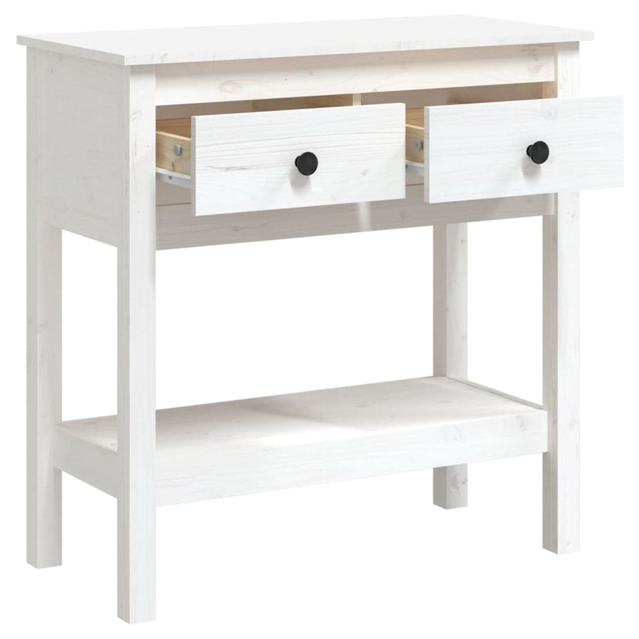 Wandtafel 75X35X75 Cm Massief Grenenhout Wit